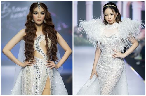  Lan Khuê mặc hở catwalk cùng mẫu nhí Bảo Hà