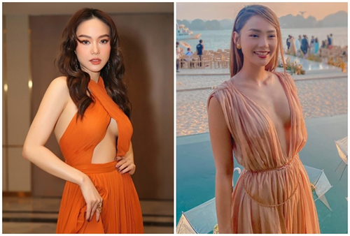 Thời trang 'thả rông' hở chân ngực của Minh Hằng