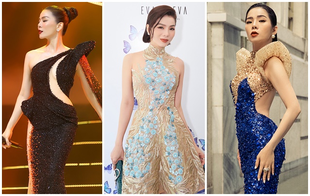  Lệ Quyên chuộng đầm dạ hội tinh xảo của Hoàng Hải