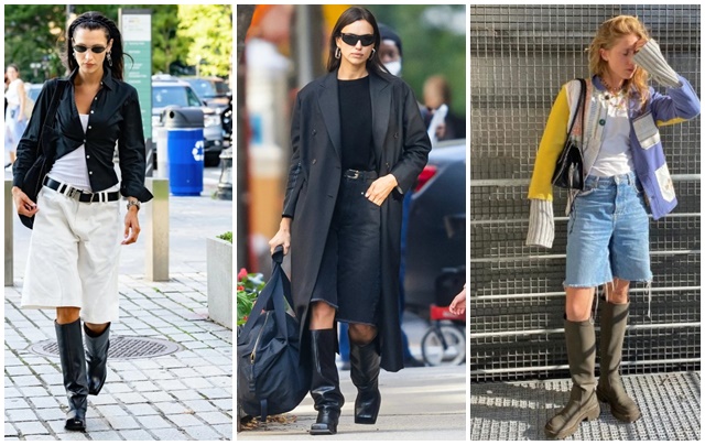 Cách phối quần short với bốt trong mùa hè này