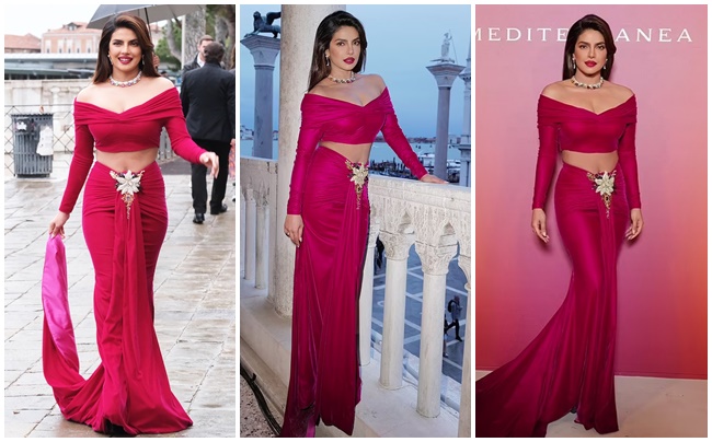 Priyanka Chopra khoe eo khi dự sự kiện ở Venice