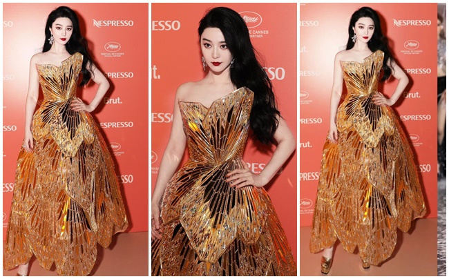  Phạm Băng Băng diện đầm của Chung Thanh Phong dự tiệc Cannes