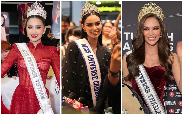  Các Hoa hậu Hoàn vũ Đông Nam Á lên đường tới Mỹ thi Miss Universe