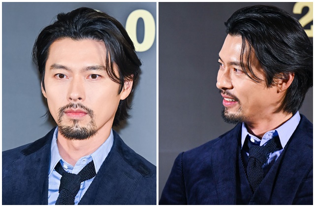 Hyun Bin râu ria rậm rạp dự họp báo